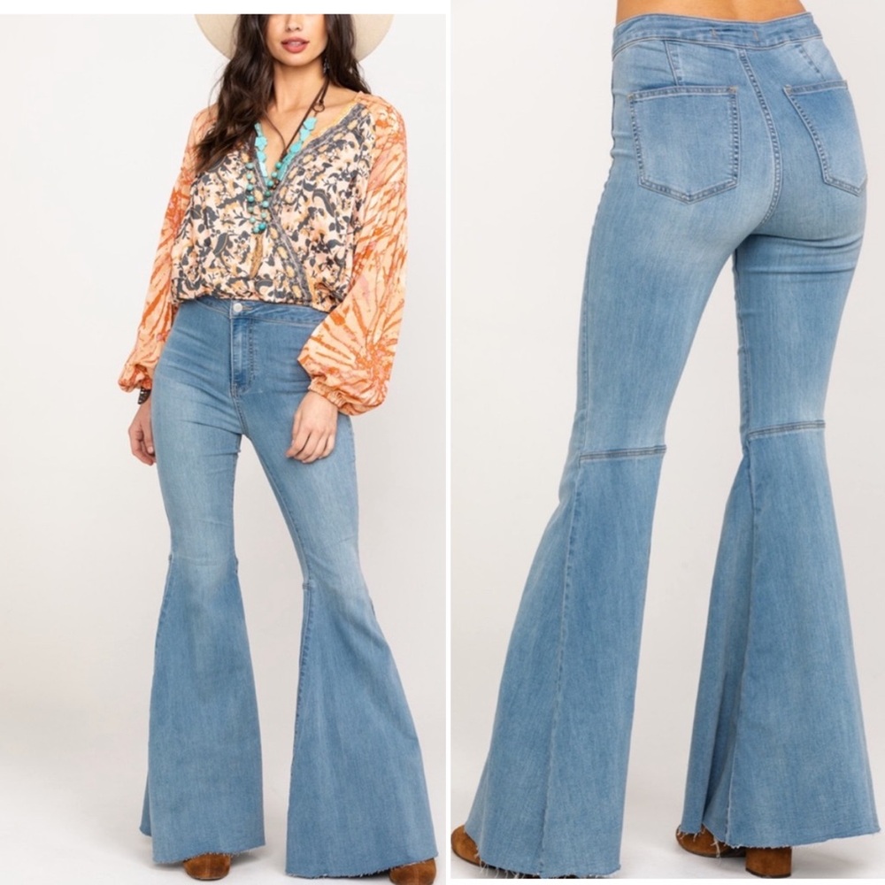 Free People Just Float On Flare Jeans Stretch Denim Size 26R